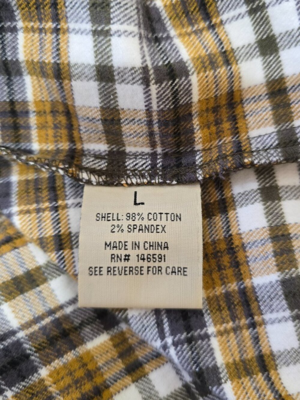 Drake Men's Autumn Brushed Twill Plaid Long Sleeve Flannel Button Shirt Sz Large - Picture 10 of 10